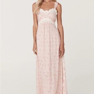 Spell Fleur Slip Dress in Pink Champagne